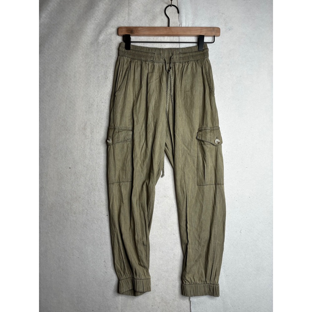 Böhme Olive Green Cargo Jogger Pants Elastic Waist Utility XS